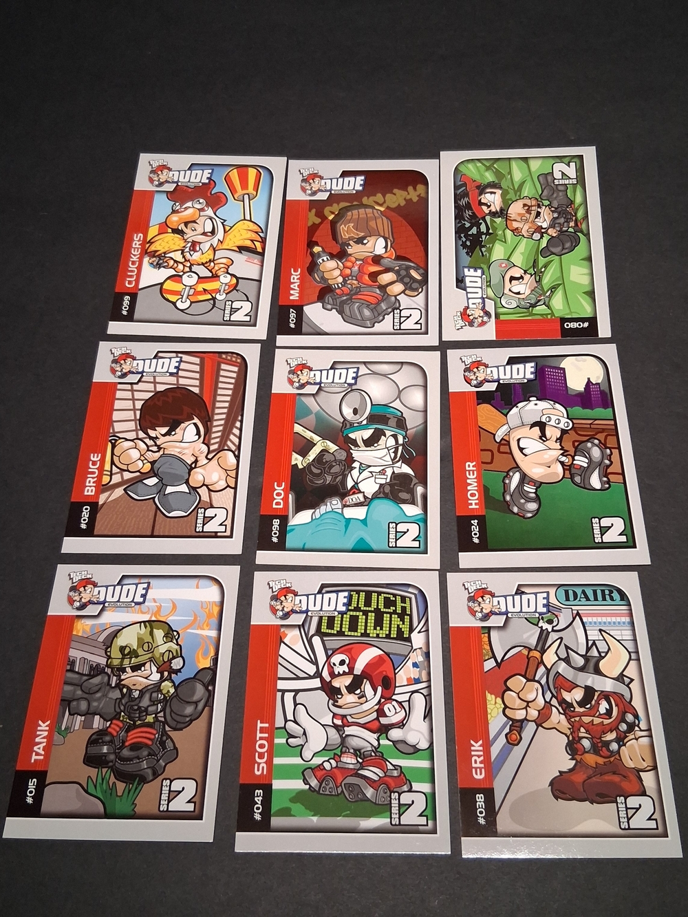 Lot of 9 Tech Deck Dudes Trading Cards 2004 Rare Series Collectable Cards